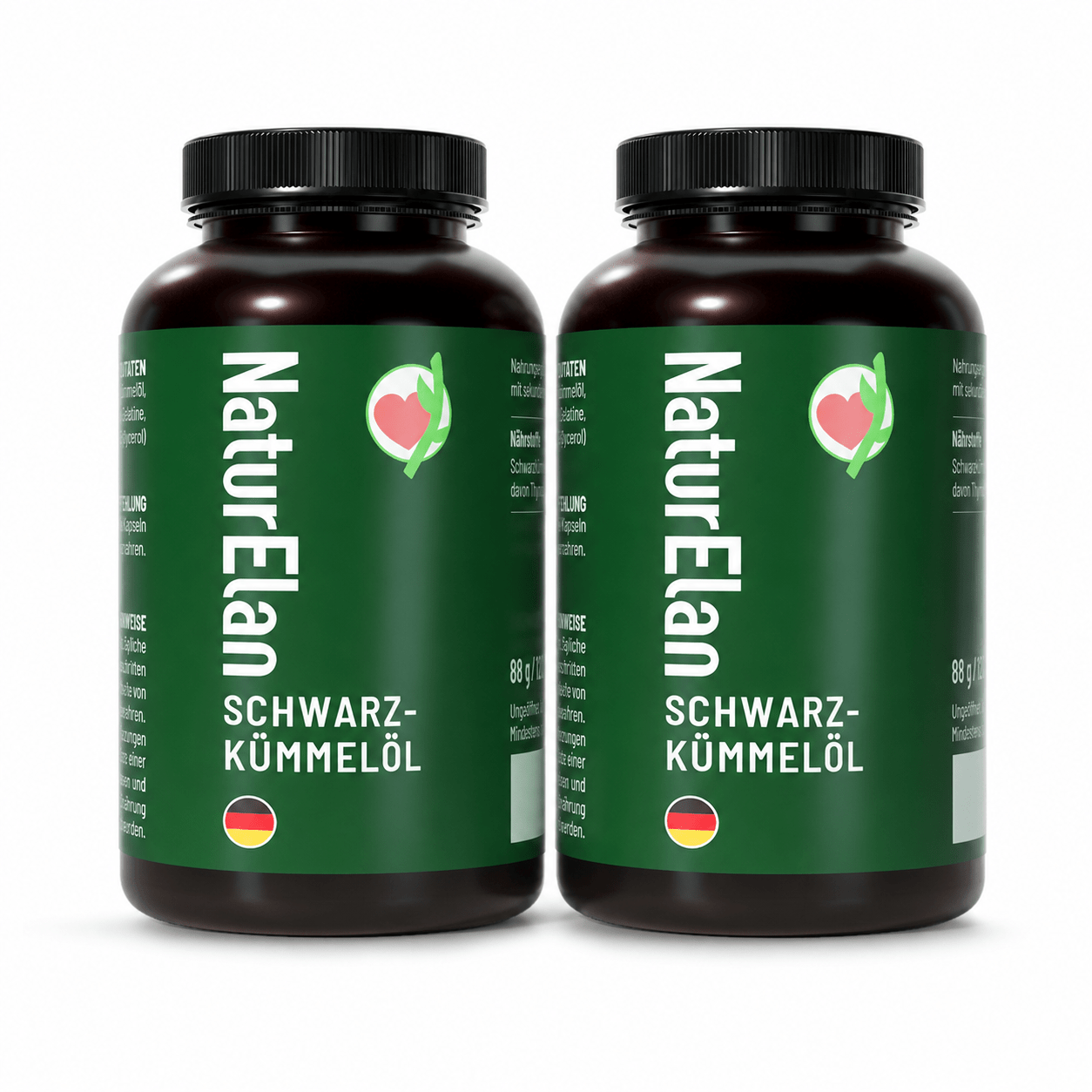 NaturElan Schwarzkümmelöl 1000mg Kapseln – 2er Doppelpack