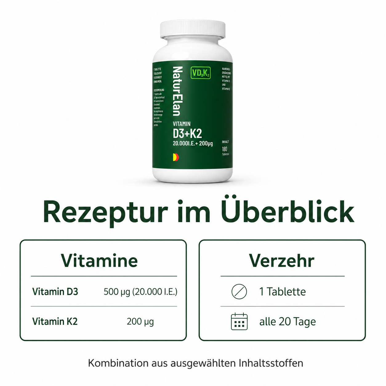 Vitamin D3+K2 Kapseln
