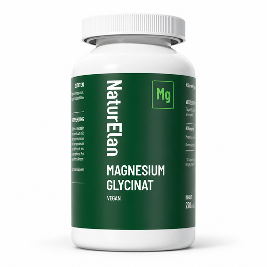 Magnesium Glycinat 300 mg – 270 Kapseln | Nahrungsergänzungsmittel | NaturElan