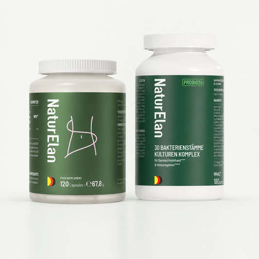 NaturElan Kombi-Set – NeOpuntia™ Feigenkaktus-Pulver 120 Kapseln + Probio23 Kulturen Komplex 60 Kapseln, 23 Bakterienstämme, 20 Mrd. KBE, mit Akazienfasern
