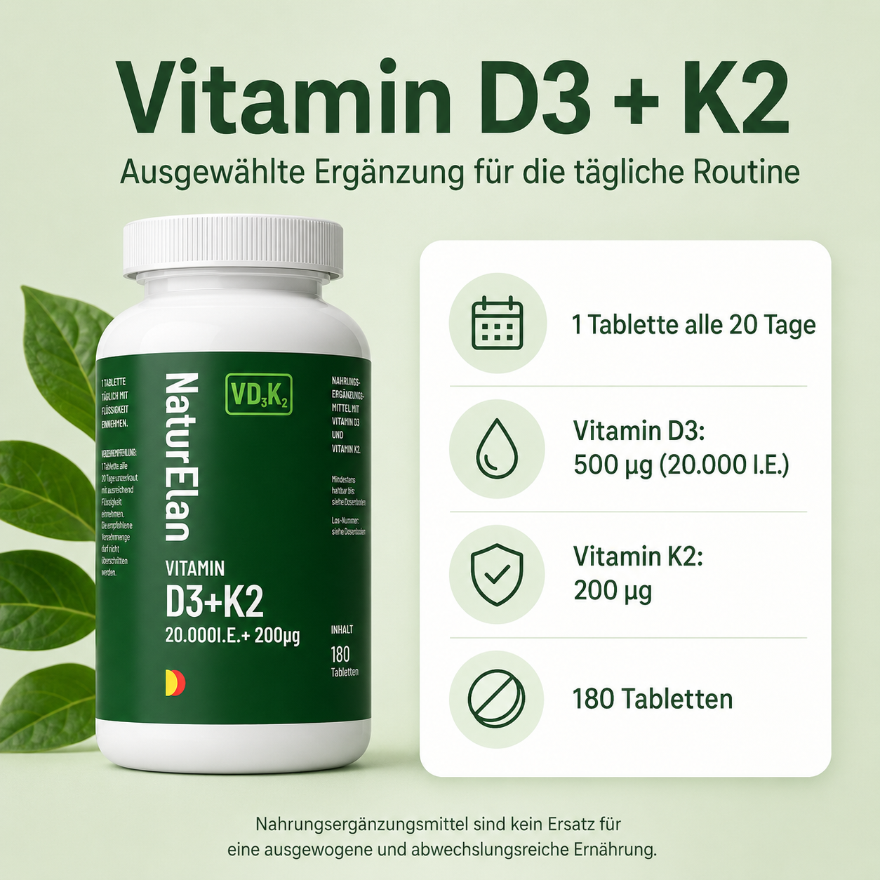 Vitamin D3+K2 Kapseln