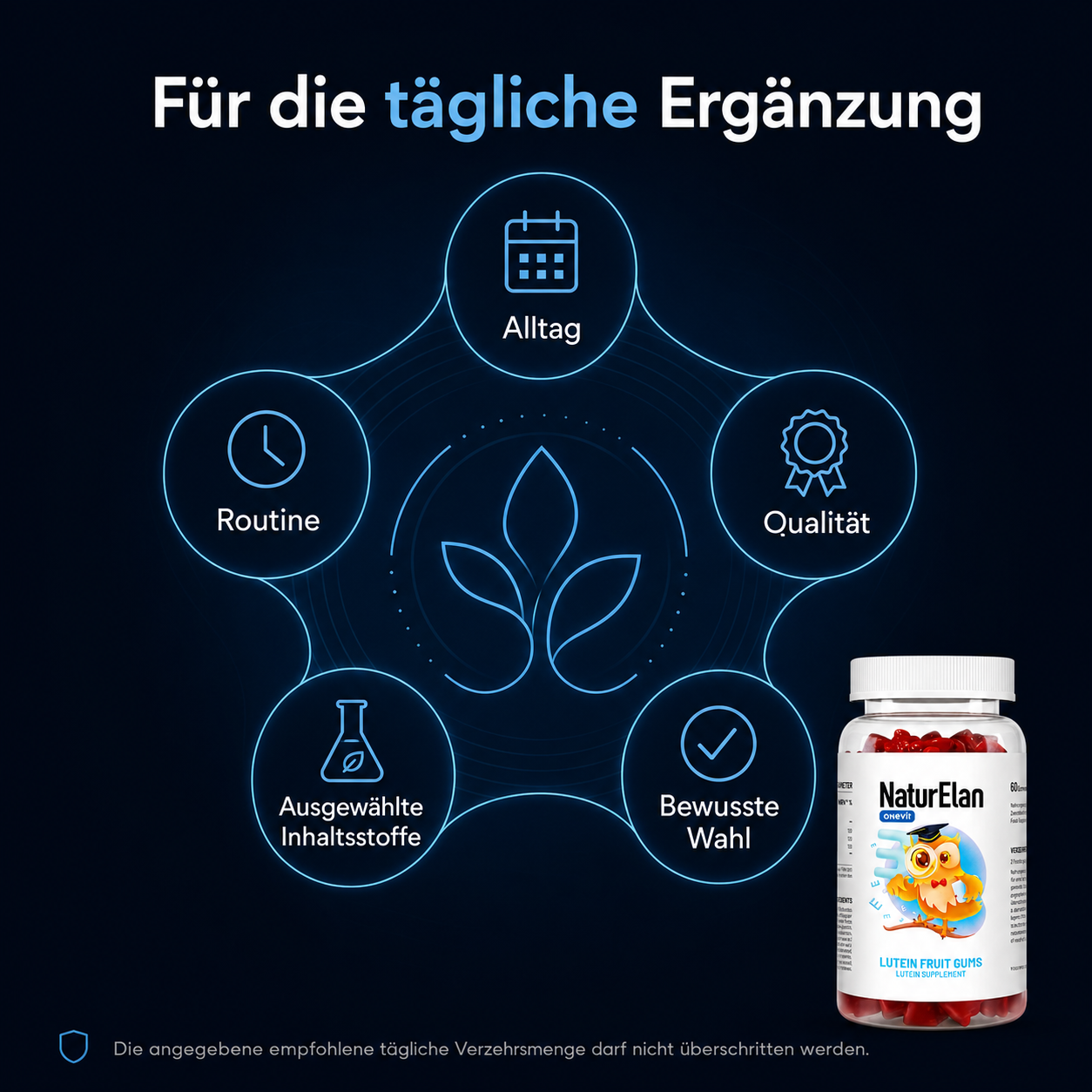 NaturElan Lutein & Zeaxanthin Fruchtgummis – 60 Stück