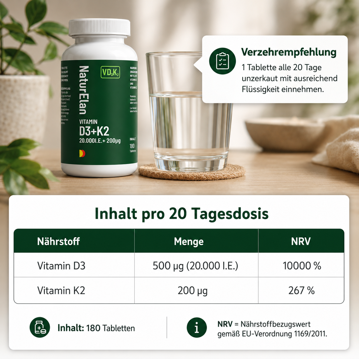 Vitamin D3+K2 Kapseln
