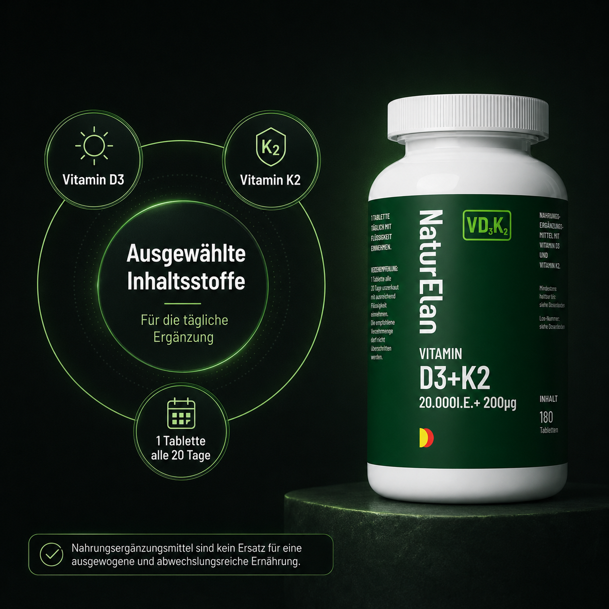 Vitamin D3+K2 Kapseln