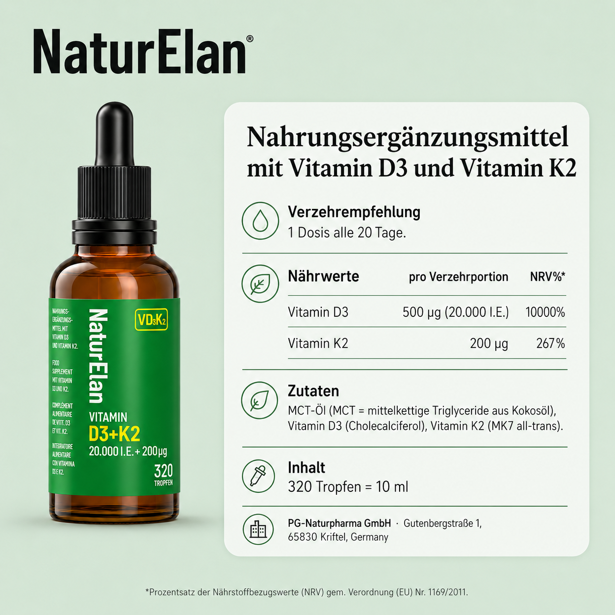 Vitamin D3+K2 Tropfen