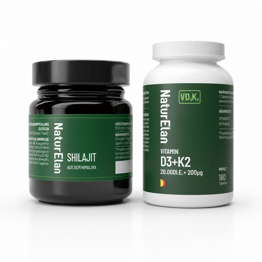 NaturElan Kombi-Set: Shilajit aus dem Himalaya + Vitamin D3+K2
