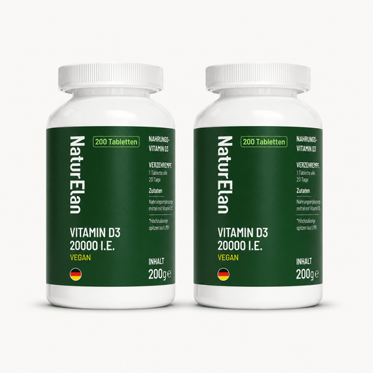 NaturElan Vitamin D3 20.000 I.E. – 2 x 200 Tabletten (Doppelpack)