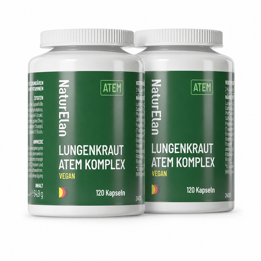 NaturElan ATEM – Lungenkraut Atem Komplex, Vegan, 2 × 120 Kapseln (Doppelpack)