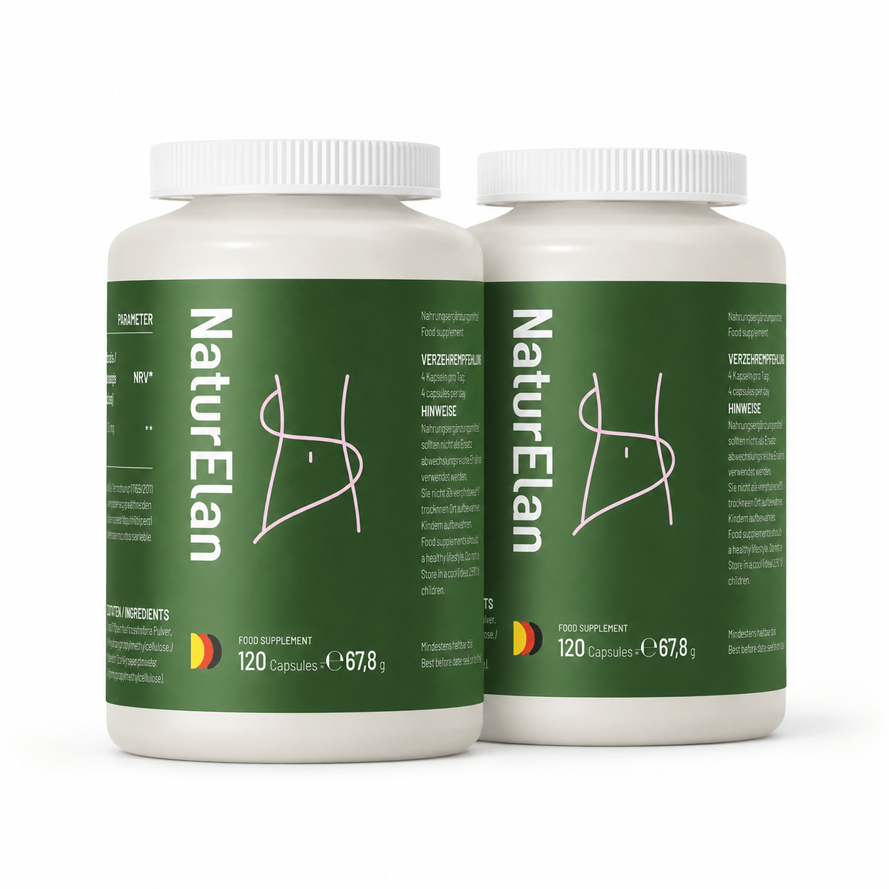 NaturElan NopOpuntia™ Kaktusfeigen-Pulver 1880mg – Doppelpack (2 x 120 Kapseln)