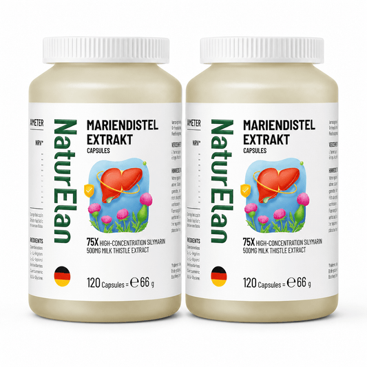 NaturElan Mariendistel Extrakt Kapseln 75x – Doppelpack (2 x 120 Kapseln)